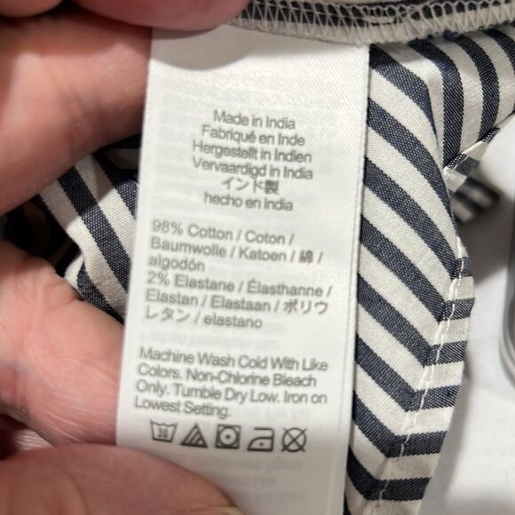 J. Crew Factory cd286 Striped ruffleneck button-up size 3X NWT - Picture 6 of 7